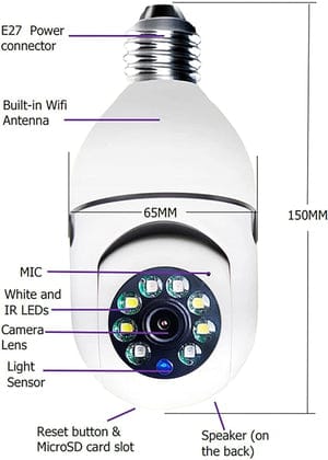 "⚡ Security Camera with LED Night Vision – Outdoor WiFi Surveillance Cam | 360° Motion Detection